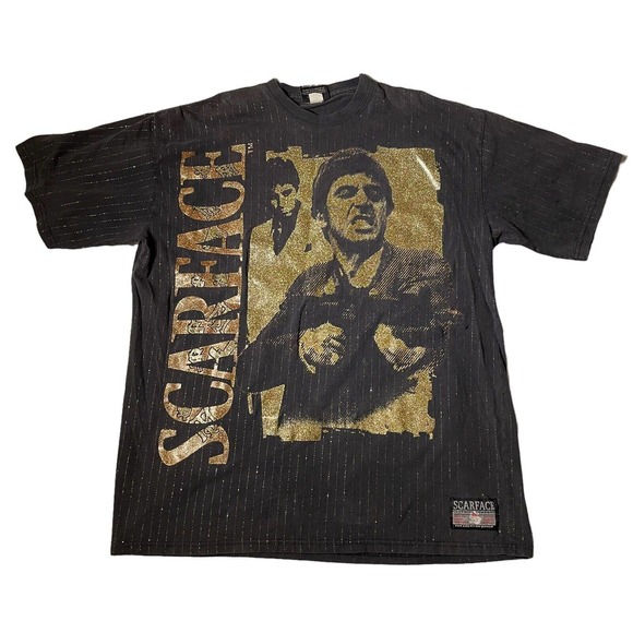 Vintage Other - Vintage Scarface Clothing Co. Tony‎ Montana Men's T- Shirt 2XL Glitter Iconic